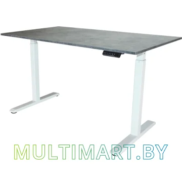 Стол для работы стоя ErgoSmart Electric Desk 1380x800x18 мм (бетон чикаго светло-серый/белый)